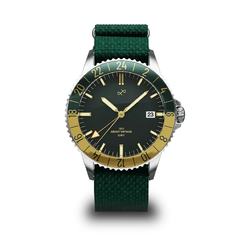 1970 Haagen GMT Automatic, Steel / Green  - Swiss Made