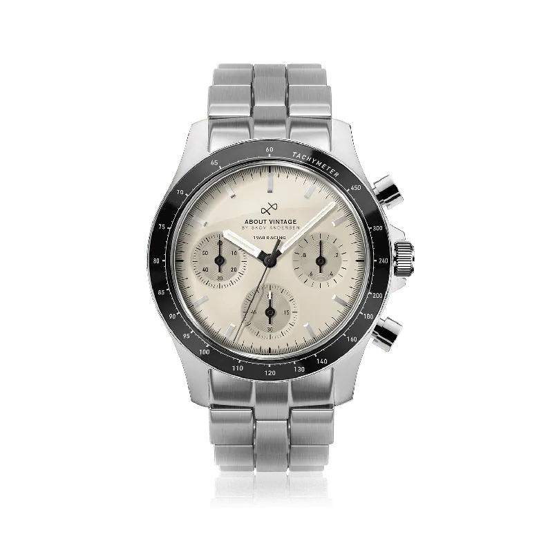 1960 Racing Chronograph, Steel / Off White
