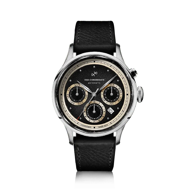 1564 Chronodate Automatic, Steel / Black
