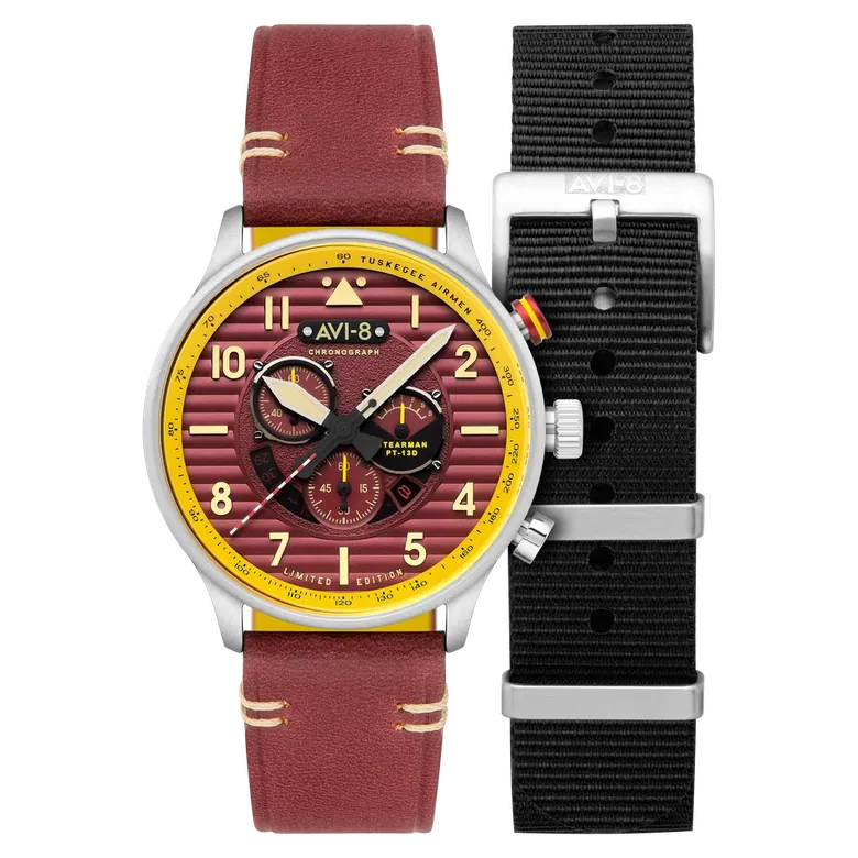 Hawker Hurricane Mckellar Dual Time Brown Beige Av 4101 0c