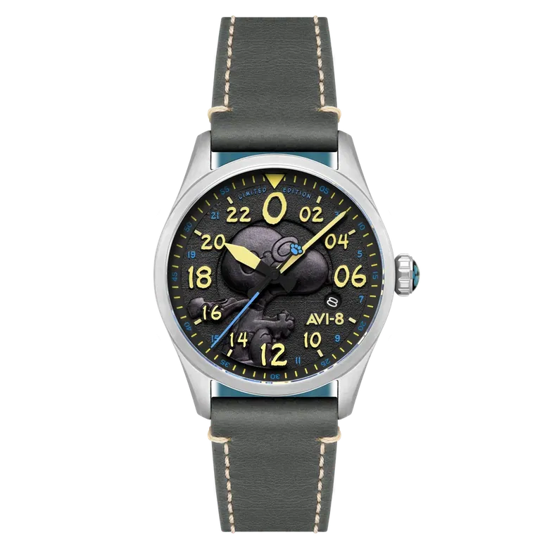 Hawker Hunter Atlas Dual Time Chronograph Charcoal Grey Av 4100 07