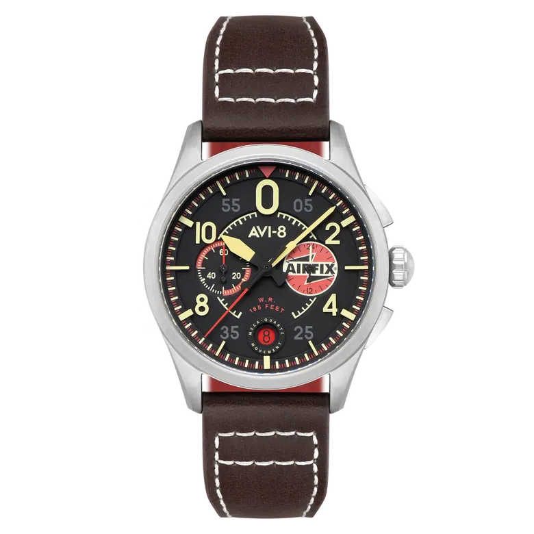 Hawker Hunter Atlas Dual Time Chronograph Raven Black Av 4100 11