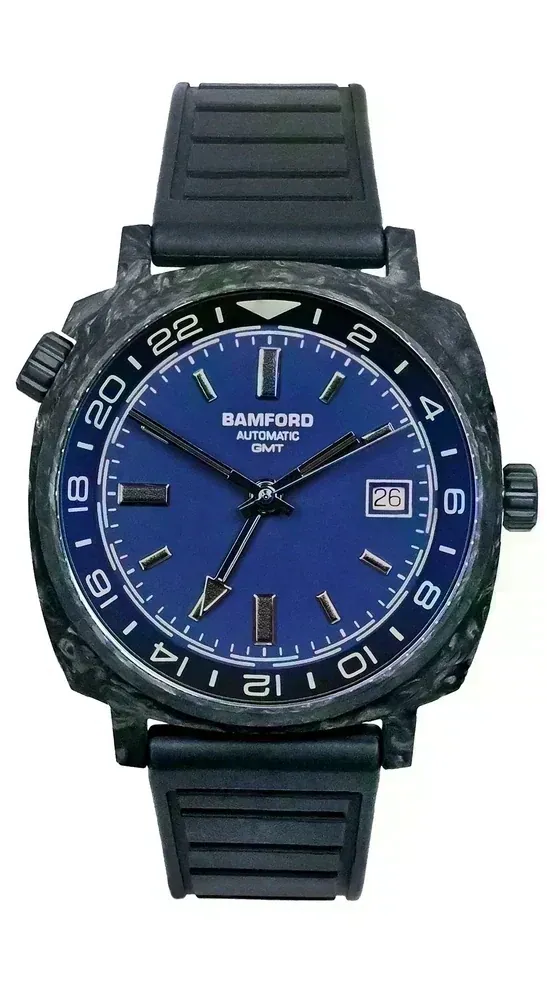 GMT Forged Carbon - Deep rich dark blue with Silver accents