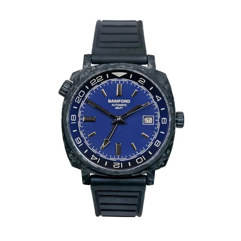 GMT Forged Carbon Deep Rich Dark Blue with Silver Accents (In-stock - Ships Now)