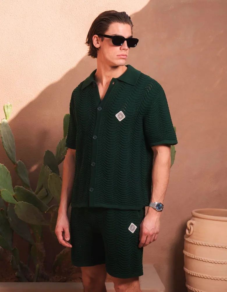 Men's Rolex Green Ocean Crochet Shirts | Crochet Shirts for Men | Join our VIP program today
