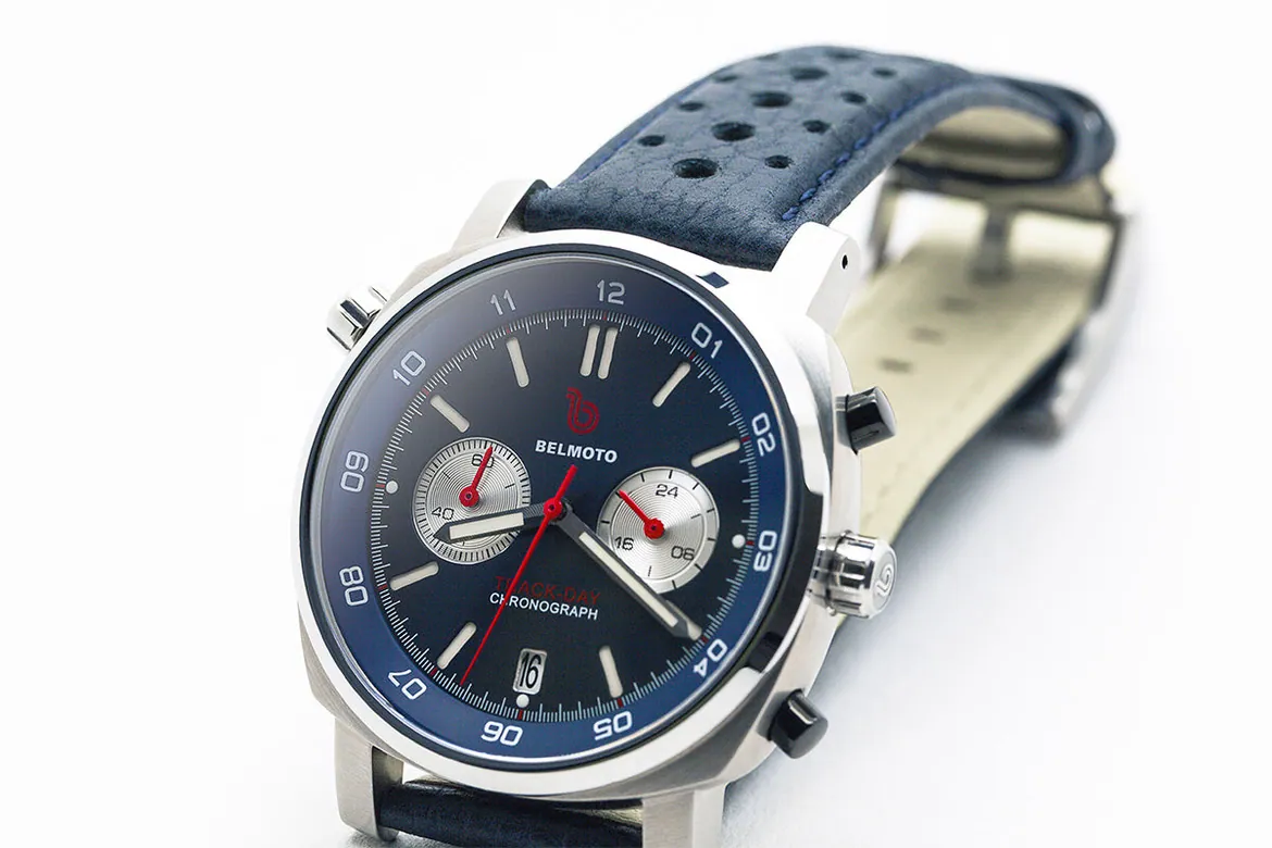 Track Day - Blue & Silver in Belmoto Timepieces - Magrette Timepieces