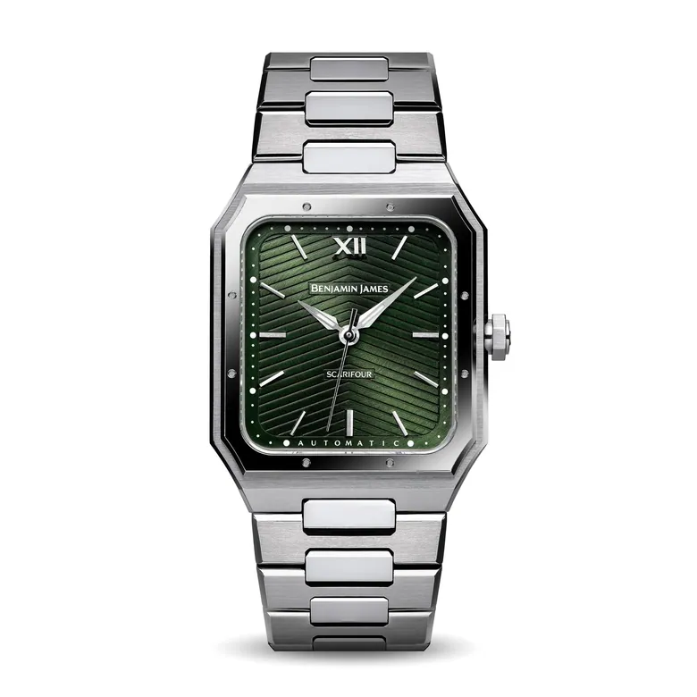 Scarifour Automatic British Racing Green | Rectangular Watch | Benjamin James