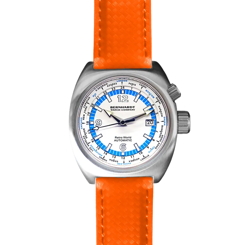 Retro World Timer - White Dial