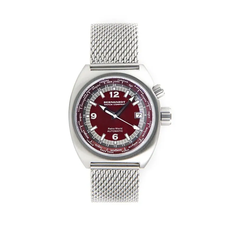 Retro World Burgundy/Gray Watch