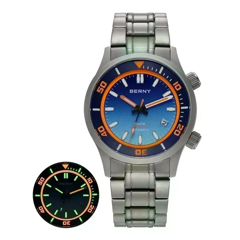 BERNY-Men Automatic Titanium Diver Watch-AMT149MS