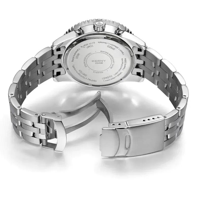 BERNY-Men Quartz Chronograph Field Watch-2845M