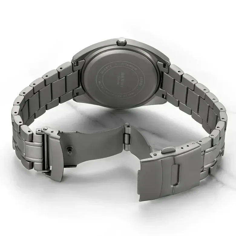 BERNY-Men Quartz Titanium Dress Watch-T2570MS