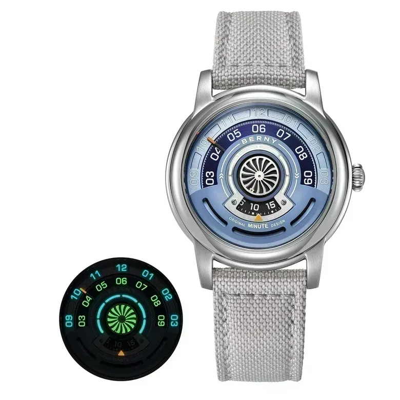 BERNY-Original Time-Display 36mm Unisex Automatic Watch-AM160L