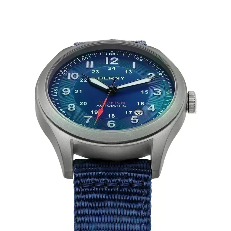 BERNY-Men Automatic Titanium Field Watch-AMT163M