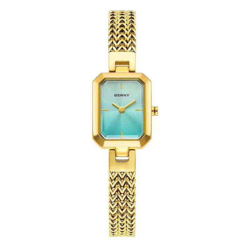BERNY-Women Quartz Square Gold Watch-2921L
