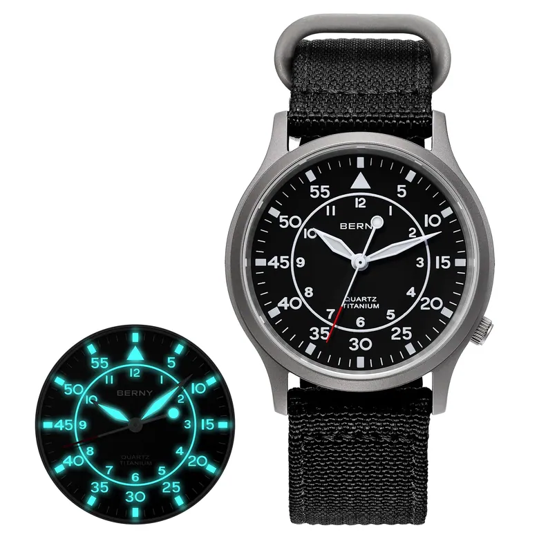BERNY-Men Quartz Titanium Watch-T2566M