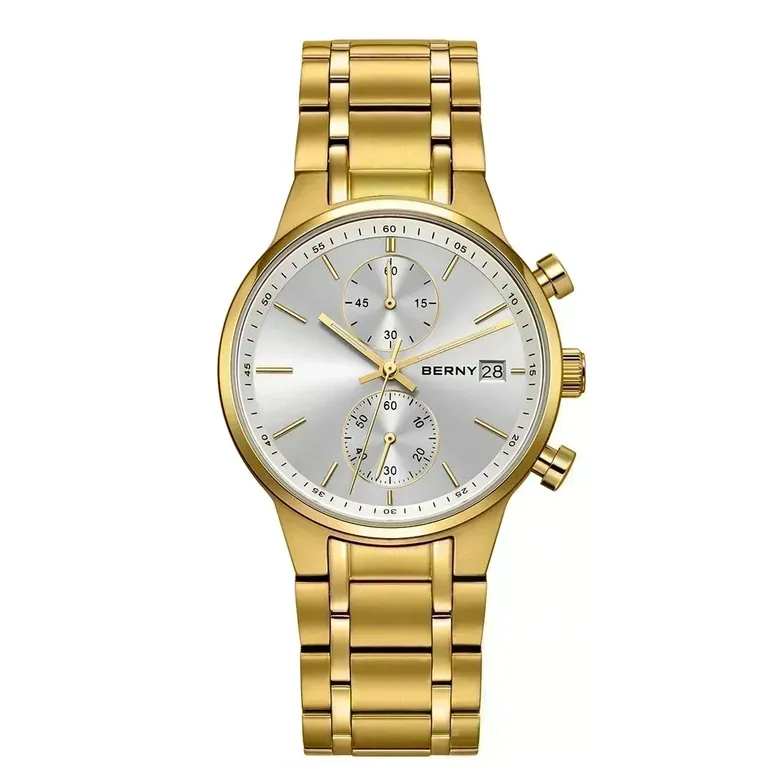 BERNY-Men Quartz Gold Fashion Watch-2285VM