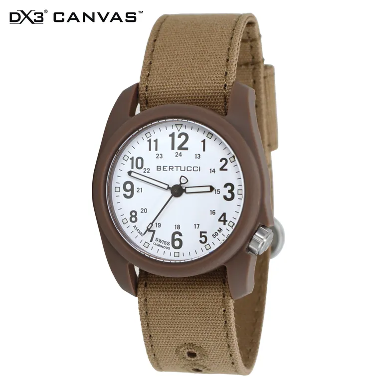 DX3® Canvas™ - White Dial, Sahara Comfort Canvas™ Band #11088