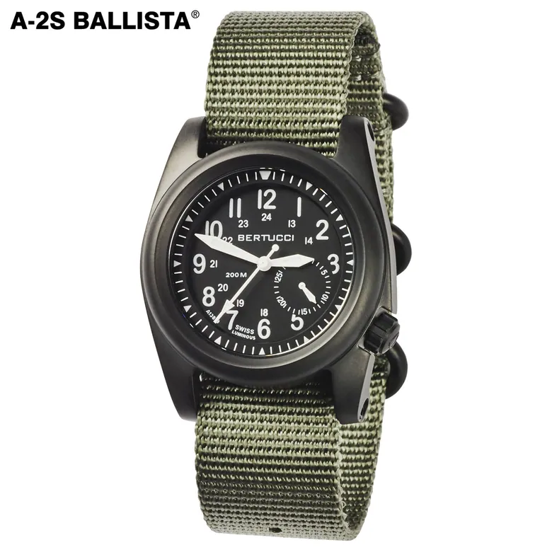 A-2S Ballista, Matte Black dial w/ Defender Drab Nylon Band #11085
