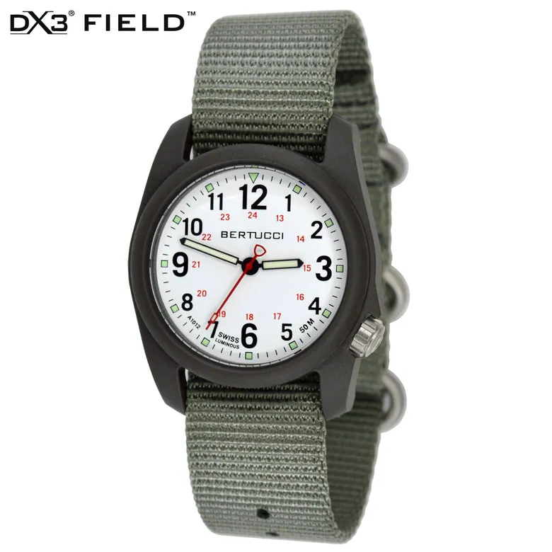 DX3® Field™ - White Dial w/ Defender Drab™ Nylon Band #11019