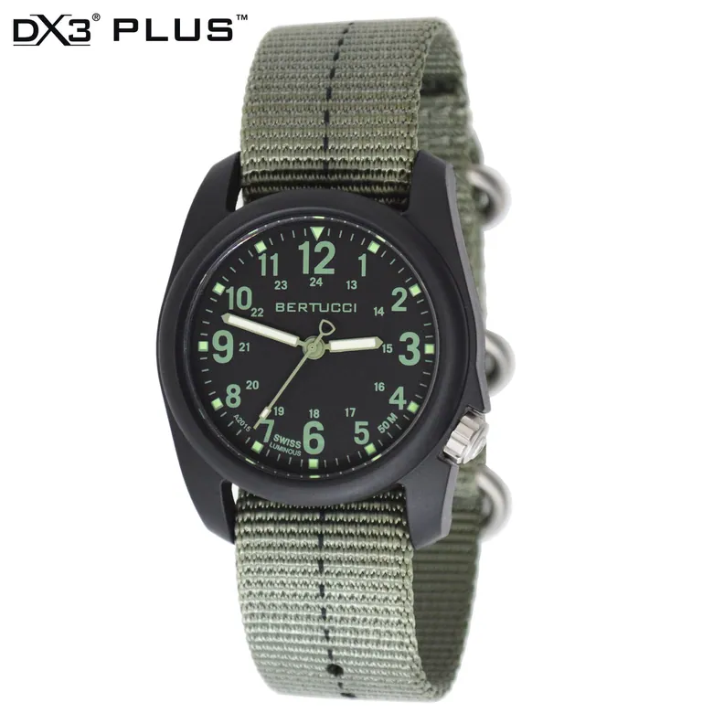 DX3® Plus™ - Black w/ Drab Dial, Defender Drab™ w/ Black Dash Line™ Nylon Band #11040