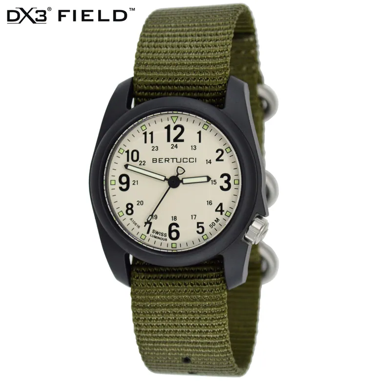 DX3® Field™ - Stone Dial, Defender Olive™ Nylon Band #11049