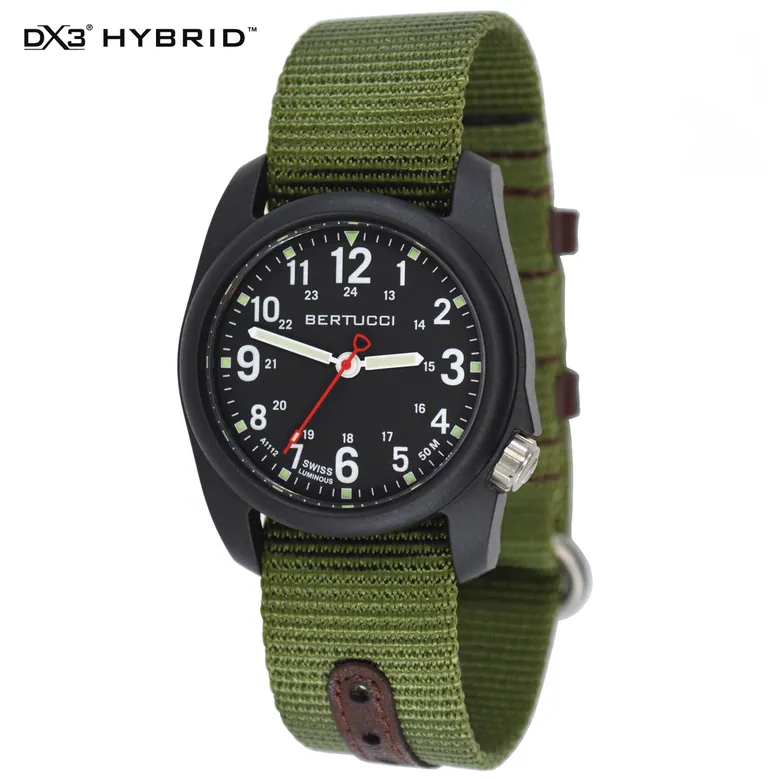 DX3® Hybrid™ - Black dial / Black case- Forest Hybrid band #11097