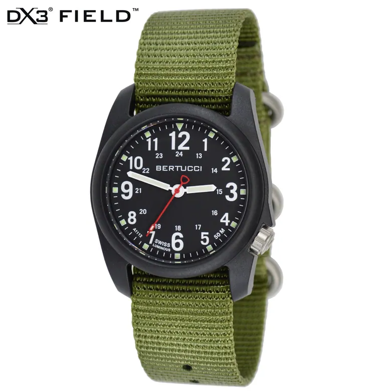 DX3® Field™ - Black Dial w/ Forest Nylon Band #11016