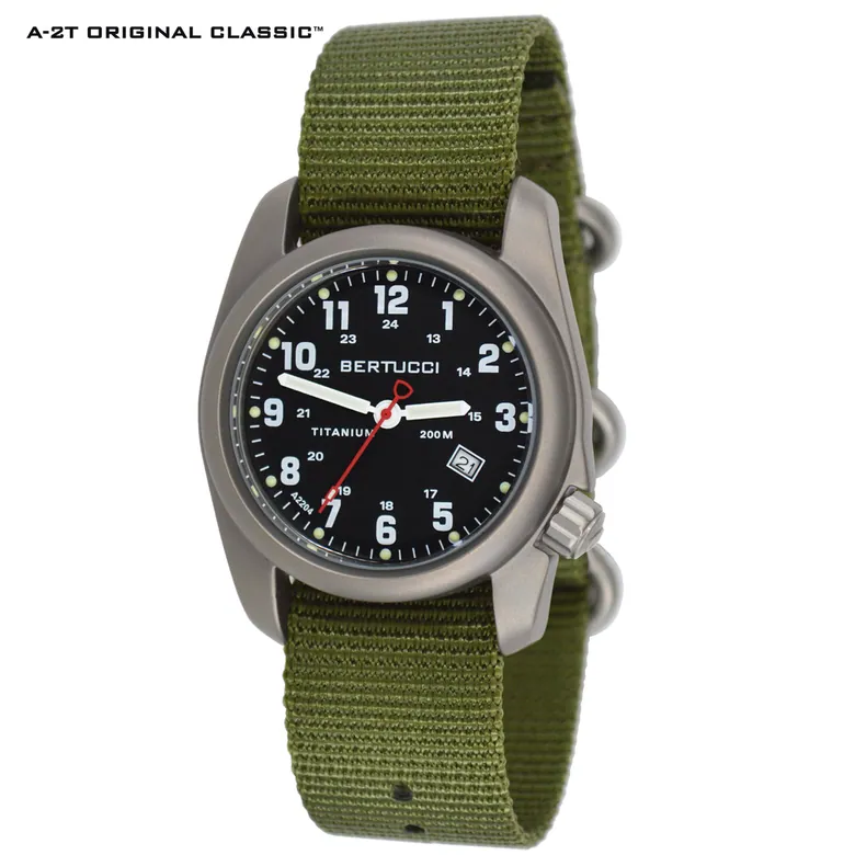 A-2T Original Classic - Black w/ Forest Nylon Band #12122