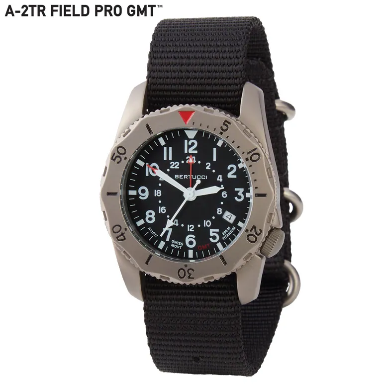 A-2TR Field Pro GMT, Black dial - Black Nylon Band #12117