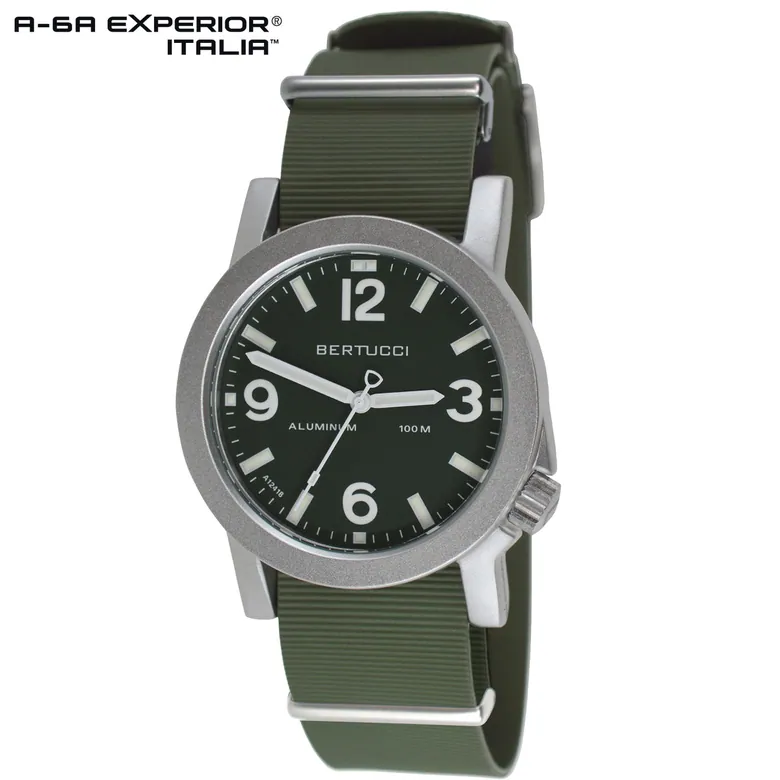 A-6A Experior Italia™ - Marine Green, Nurra Verde Italian Rubber NATO band #16509