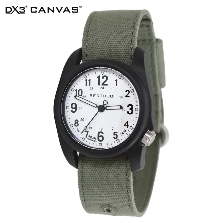 DX3® Canvas™ - White Dial, Spruce Comfort Canvas™ Band #11090