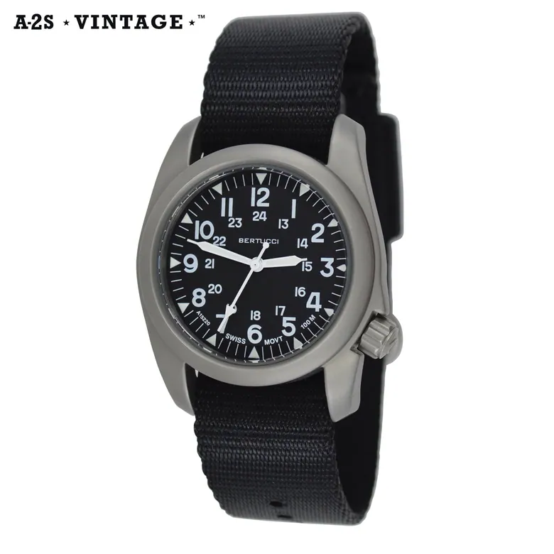 A-2S Vintage™ - Black dial, Black Comfort-Webb™ Band #11500