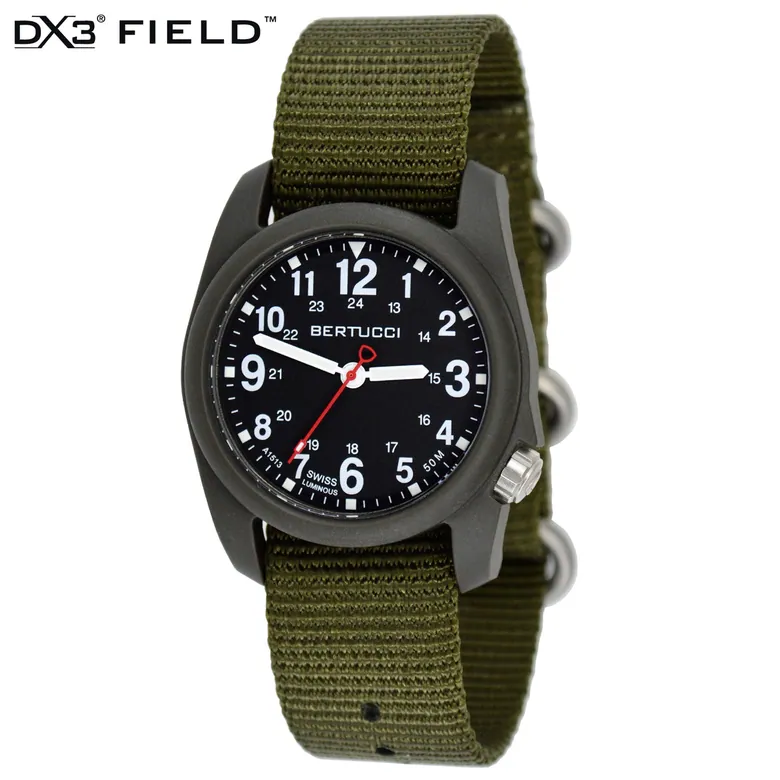 DX3® Field™ - Black Dial w/ Defender Olive™ Nylon Band #11026