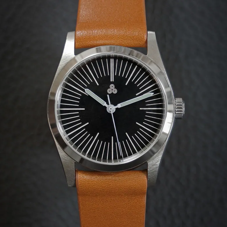 Intaglio 36 Midsize: “Sixty-One” Sterling & Carbon Black Dial