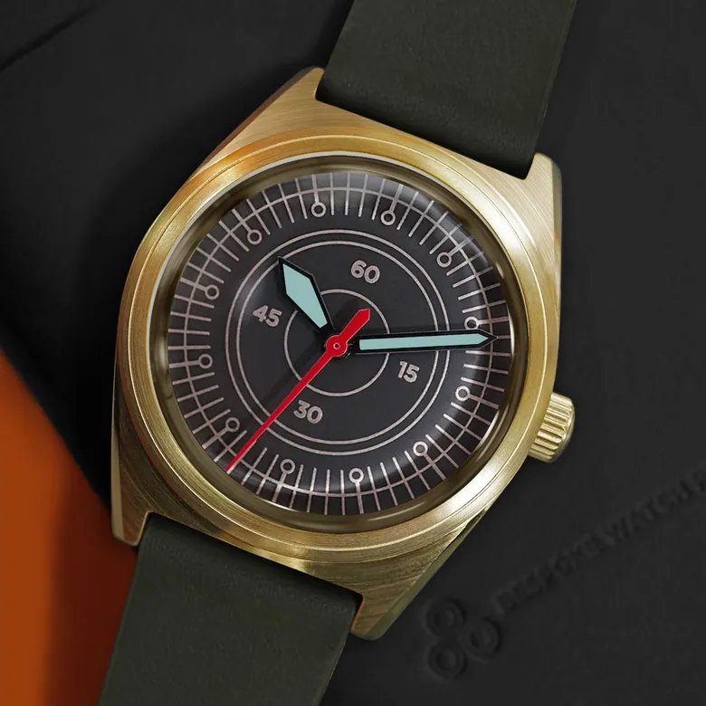 Intaglio 38: “Super 60” Warm Gray & Brass Dial