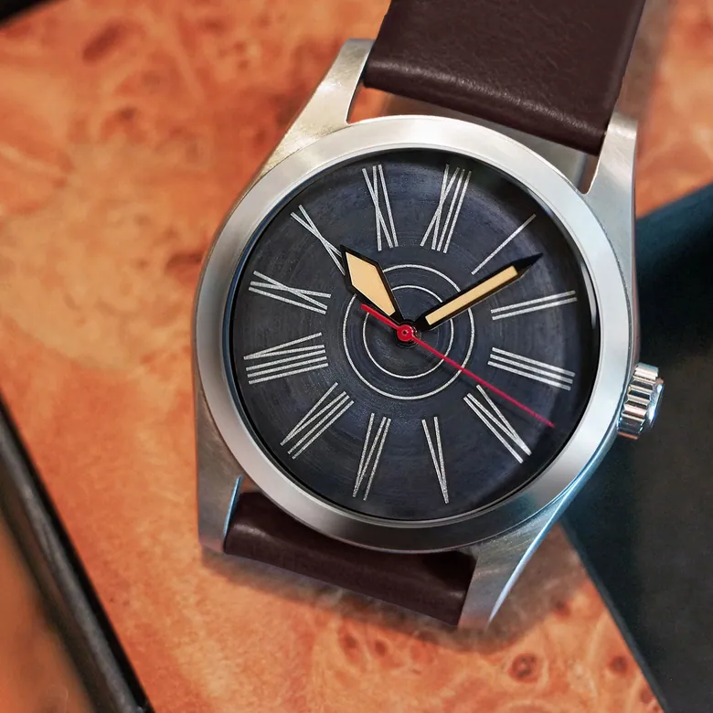 Intaglio 36 Midsize: “Roman Neu” Sterling Silver Dial