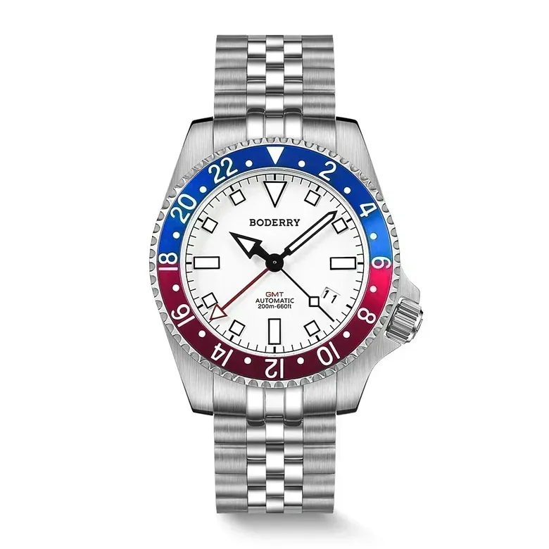 ADMIRAL GMT - 200M Waterproof Titanium Automatic Diver Watch | White