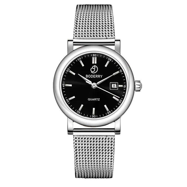 CLASSIC 32MM - Swiss Quartz Movement Watch | Silver &amp; Black