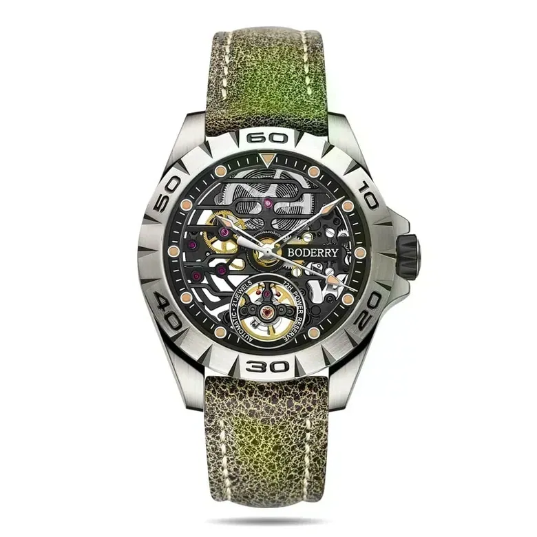 URBAN SKELETON(TITANIUM) V2.0-Silver Hands - Hi-beat(28,800 bph) with 72 hrs Power-reserve Automatic Watch