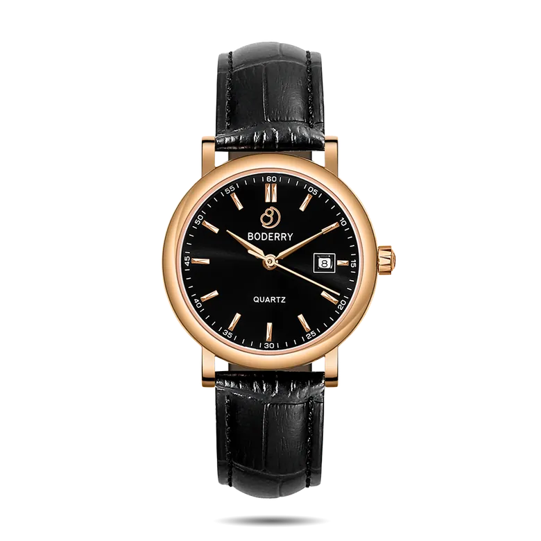 CLASSIC 36MM - Swiss Quartz Movement Watch | Rose Gold &amp; Black