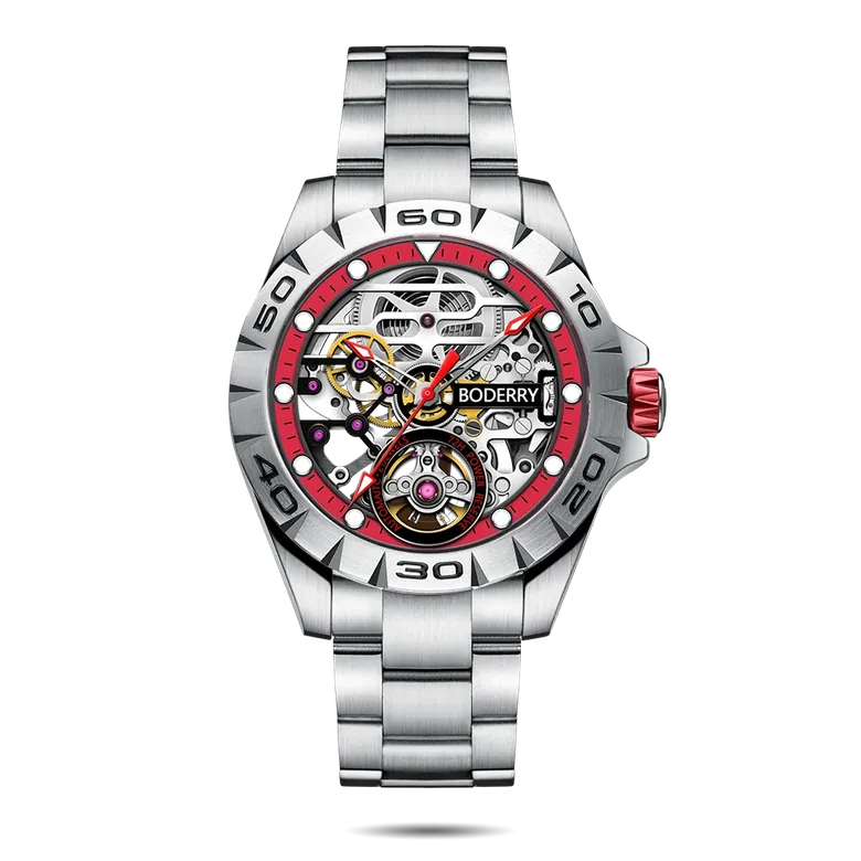 URBAN SKELETON(STEEL)- 3-Hand Hi-beat(28,800 bph) with 72 hrs Power-reserve Automatic Watch | Bracelet