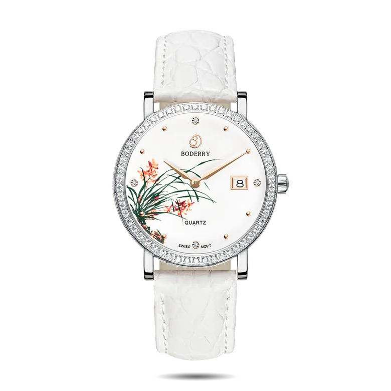 FLOWER - Swiss Quartz Movement Watch | Silver &amp; Orchid