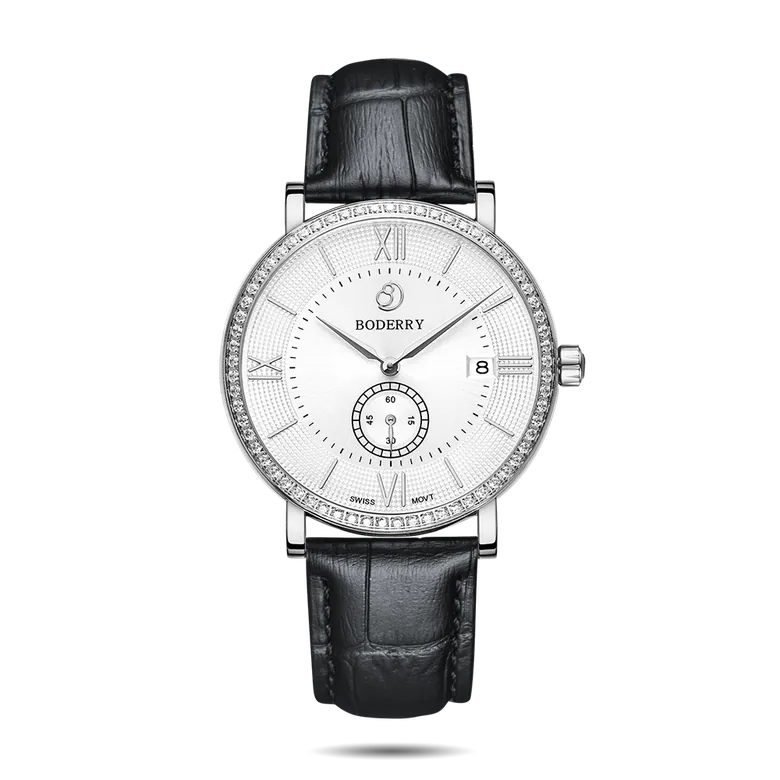 ELEGANT II - Swiss Quartz Movement Watch | Silver &amp; White Dial