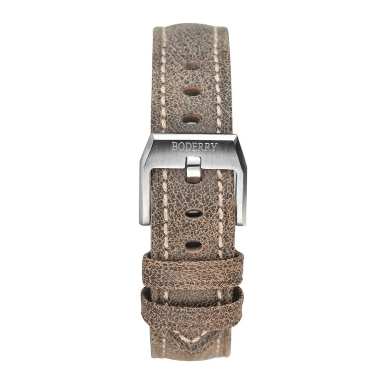 Boderry Olivedrab Genuine Leather Straps | Suitable for all watches with 20mm lug width