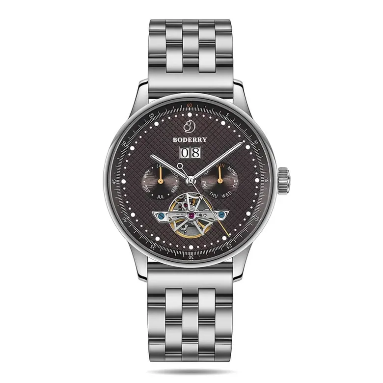 THE CHECKMATE - Complication Automatic Watch with Date,Day,Month Display-Pelelith & Bracelet