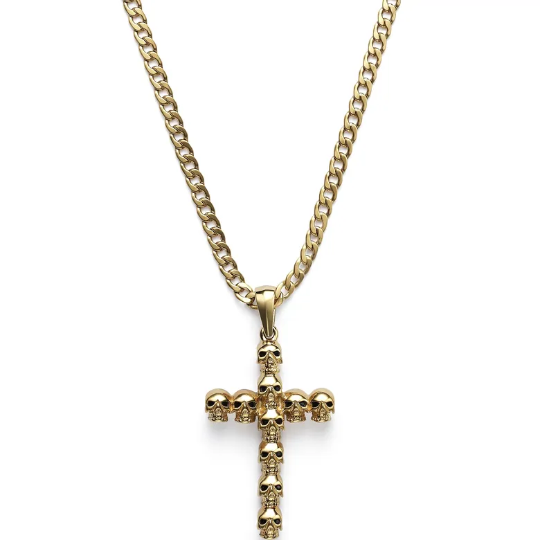 SKULL CROSS BLACK EYES