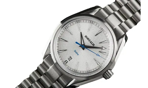 Borealis Sintra Silver White Sunray dial date Miyota 9015 automatic movement version B.C1
