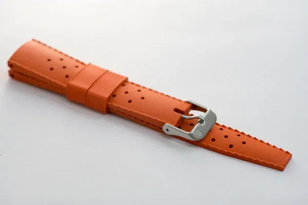 Borealis Boavista 20mm Orange vulcanized Rubber strap - Best Offer in Market for Diver Watches