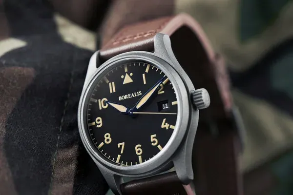 Borealis Icarus Cerakote Pilot Watch Swiss Movement Ronda R150 Automatic